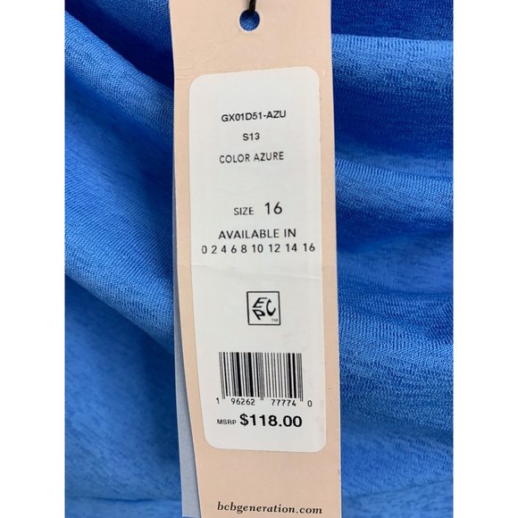 BCBGeneration Azure One Shoulder Mini Dress Cutout Size 16 NWT 6547 Asym Neck - Picture 12 of 16